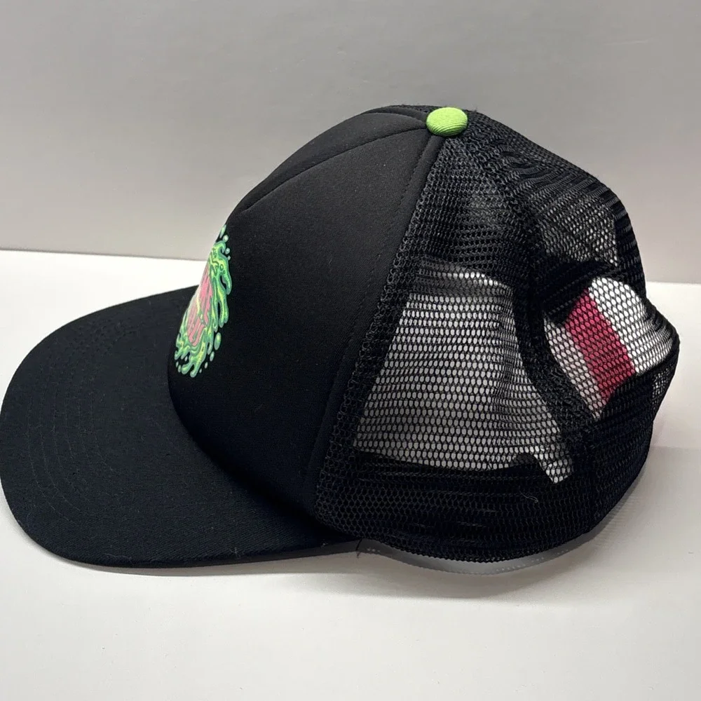 Slime Balls Skateboard‎ Trucker Hat Black Neon Green Pink Mesh Snapback Cap